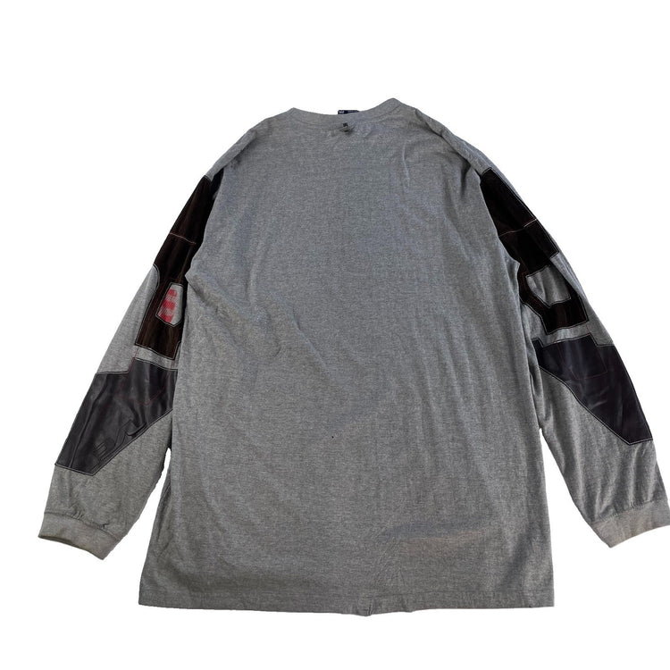 Mens Pepe Jeans London Classic Long Sleeve Graphic Print Grey T-Shirt Size 2XL
