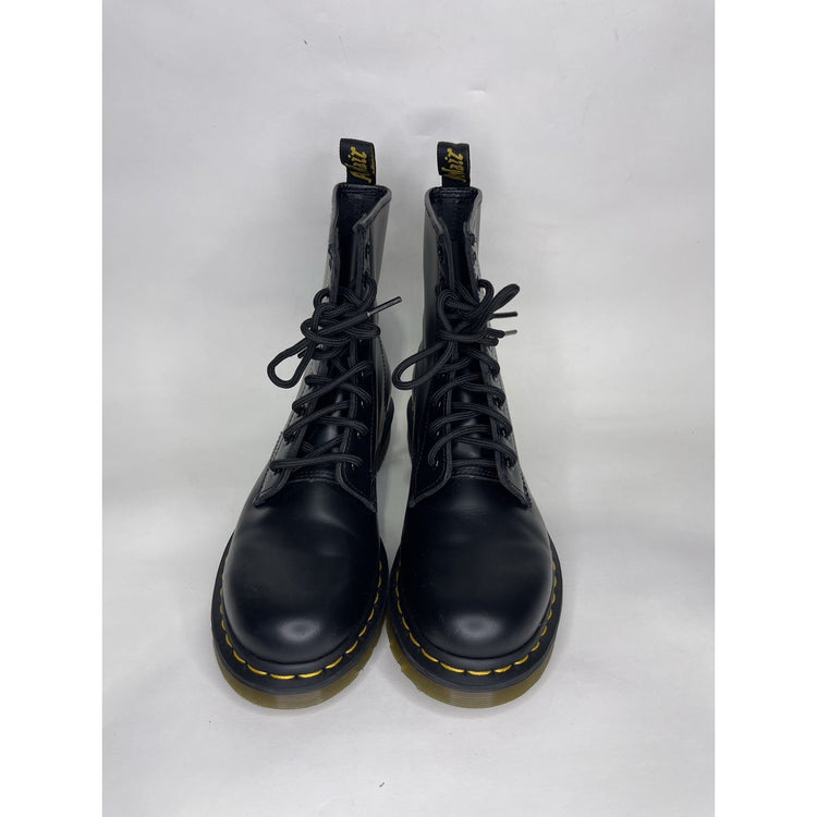 Dr. Martens Luana #AW004 Black with Yellow Stitching Combat Boots Women’s Size 8