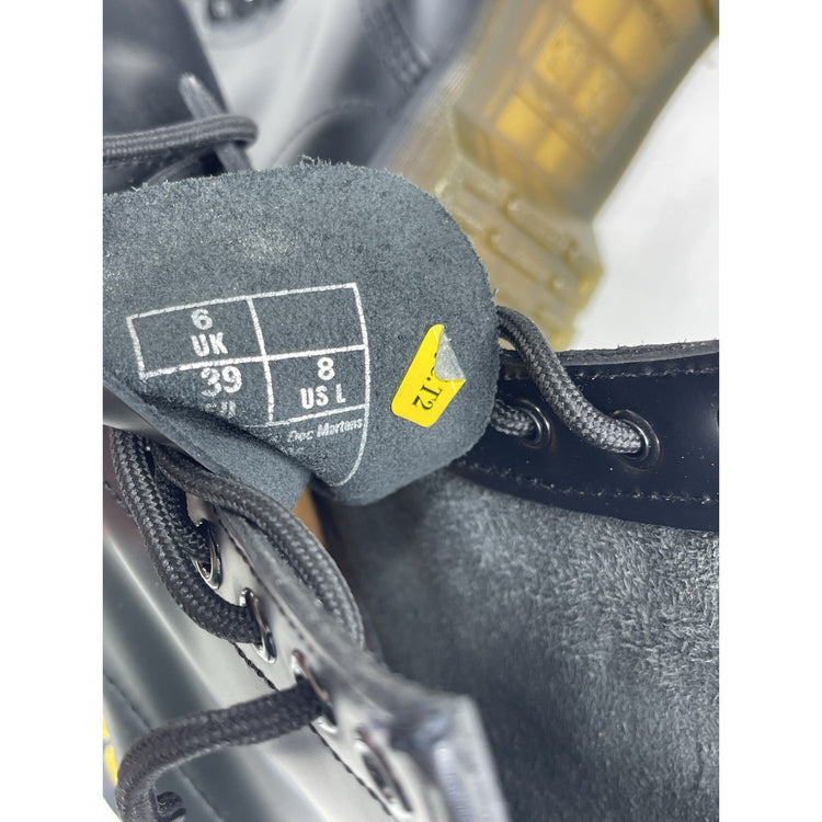 Dr. Martens Luana #AW004 Black with Yellow Stitching Combat Boots Women’s Size 8