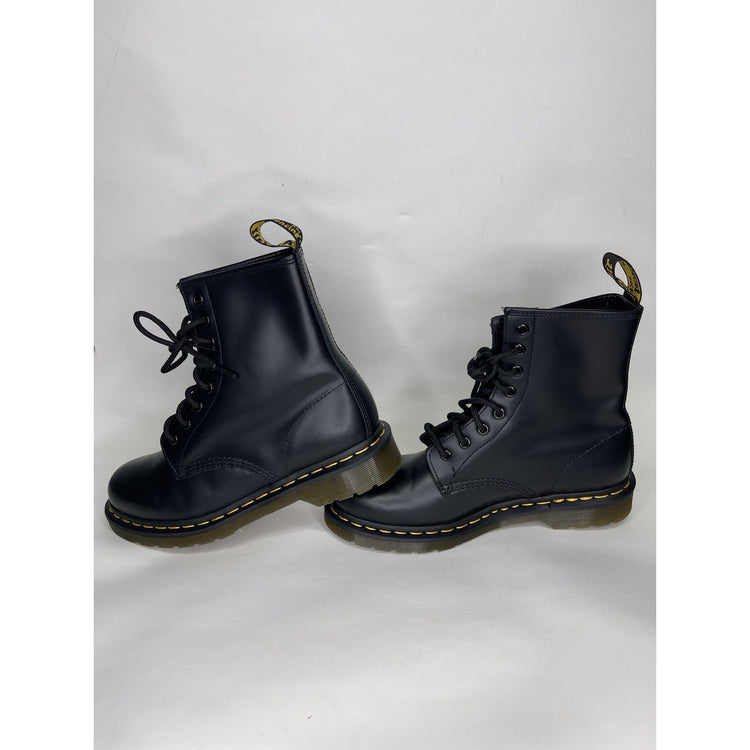 Dr. Martens Luana #AW004 Black with Yellow Stitching Combat Boots Women’s Size 8