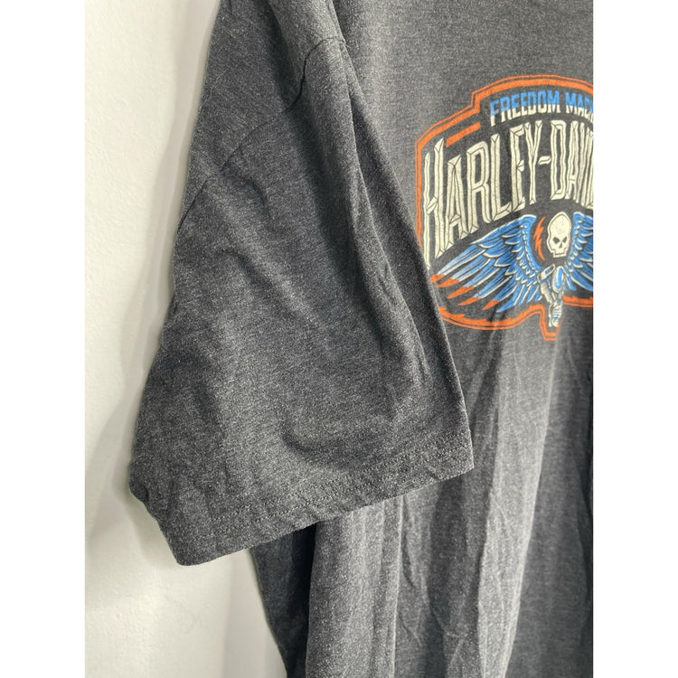 Mens Harley Davidson Freedom Machine Eagle Doublesided Short Sleeve Shirt Sz 3XL