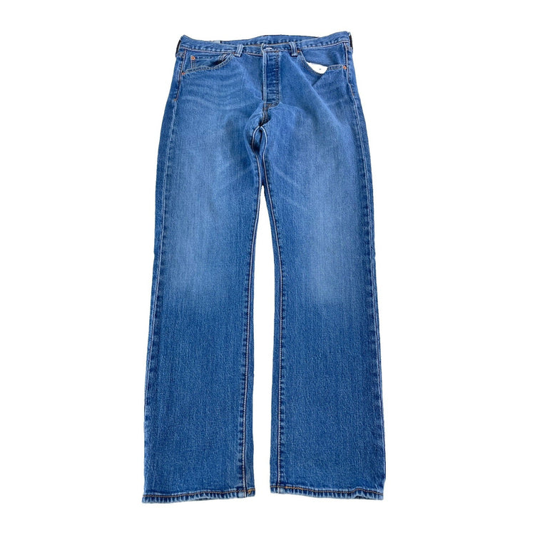 Mens Levis 501 Straight Leg Denim Blue Jeans Size 34x32