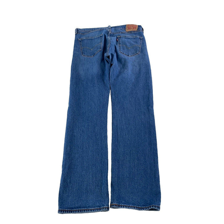 Mens Levis 501 Straight Leg Denim Blue Jeans Size 34x32