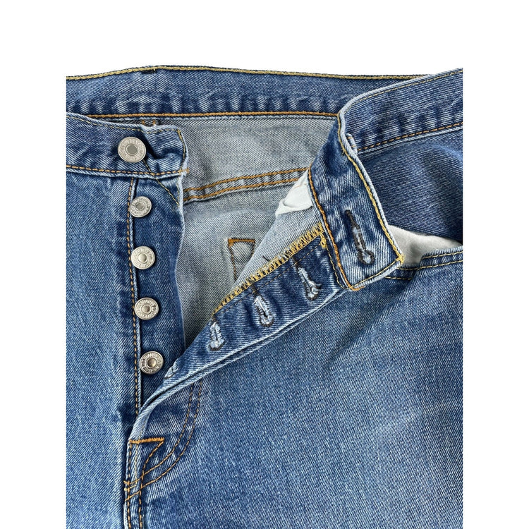 Mens Levis 501 Straight Leg Denim Blue Jeans Size 34x32