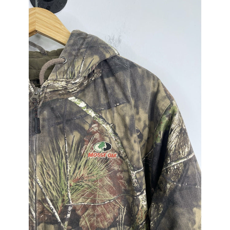 Mossy Oak Break Up Country Mens Camouflage Hunting Zip Up Hoodie Size XL