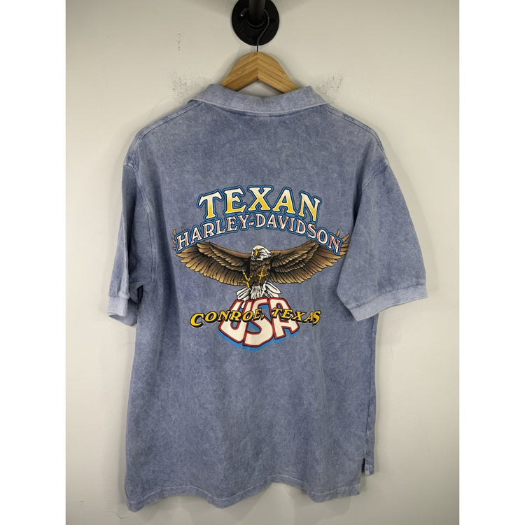Vintage 1998 Harley Davidson Polo Shirt Size L