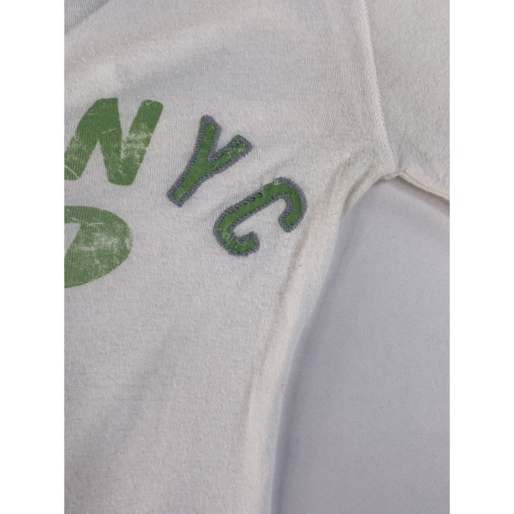 Womens Y2K Aéropostale White Long Sleeve Snowflake Shirt Size Medium