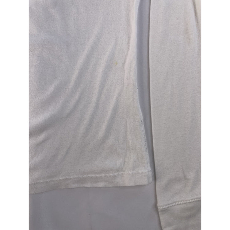 Womens Y2K Aéropostale White Long Sleeve Snowflake Shirt Size Medium