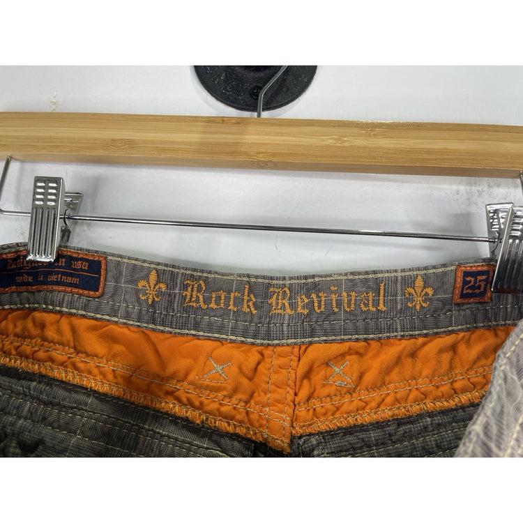 Women’s Rock Revival Plaid Short Shorts Size 25