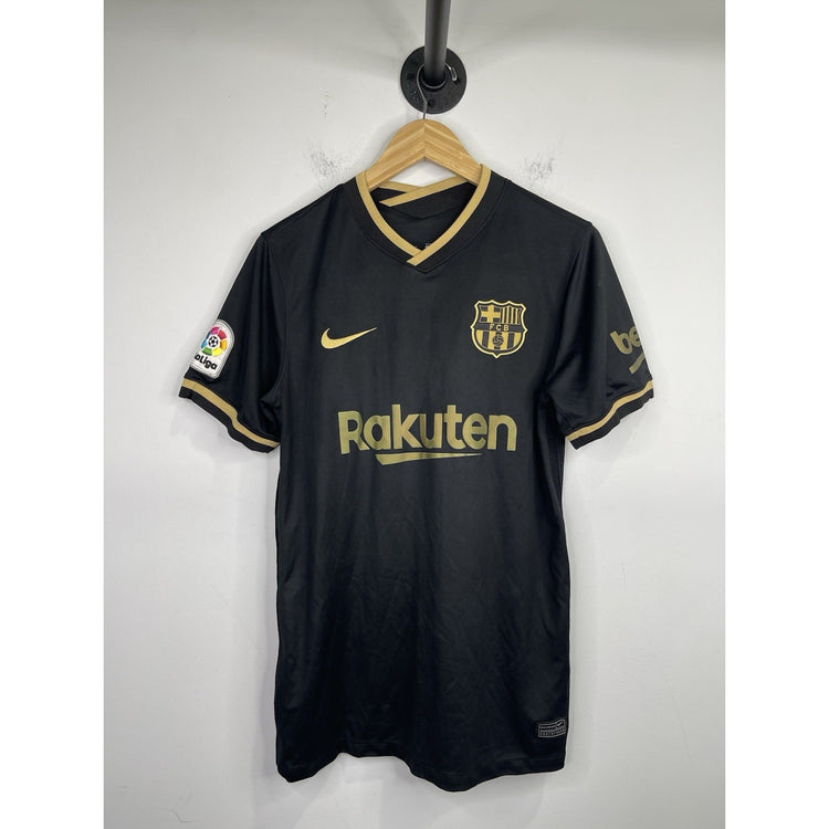 Men’s Nike FC Barcelona Black And Gold Away La Liga Jersey #10 Sz M