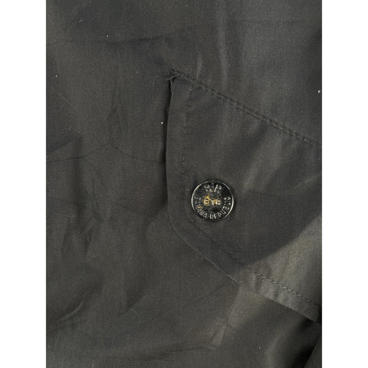 Mens Vintage Banana Republic Reversible Fleece & Nylon Jacket Black/Gray Size M