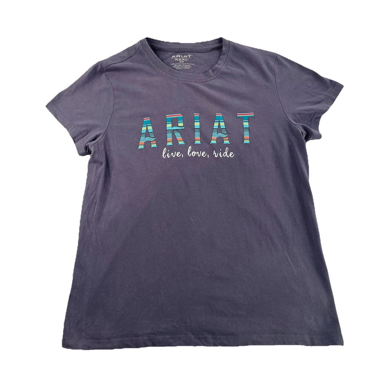 Women’s Ariat REAL Classic Dark Gray Tee Size M