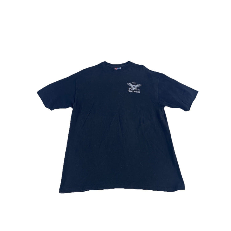 Mens Hanes Basic Black IO Amai Ion Helicopters Graphic Tee Size L
