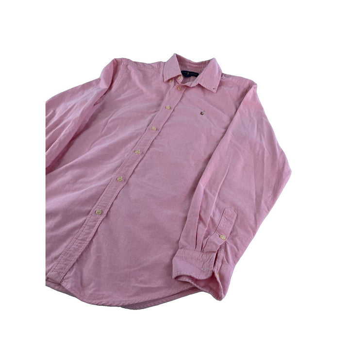 Mens Polo Ralph Lauren Pink LongSleeve Button Up Shirt Size 18