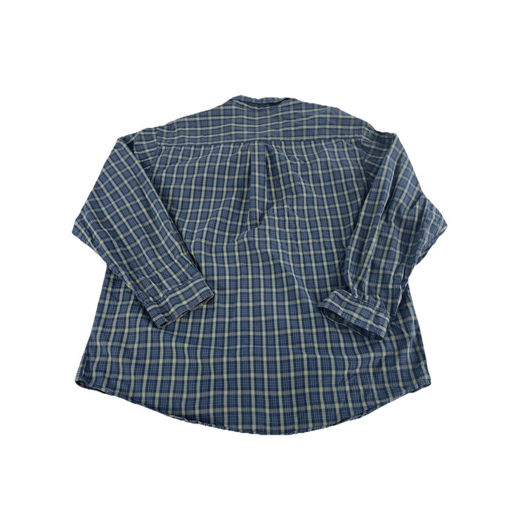 Mens Carhartt Distressed Classic Multicolor Plaid Button Up Shirt Size Xl