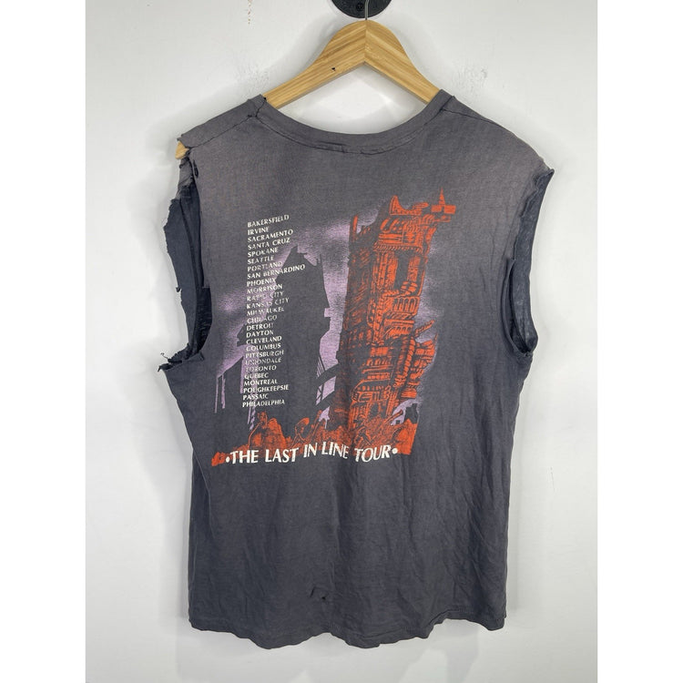 Vintage Gray Men’s 1984 DIO Last in Line Tour Distressed Sleeveless Tank Sz M