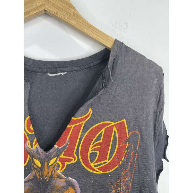 Vintage Gray Men’s 1984 DIO Last in Line Tour Distressed Sleeveless Tank Sz M