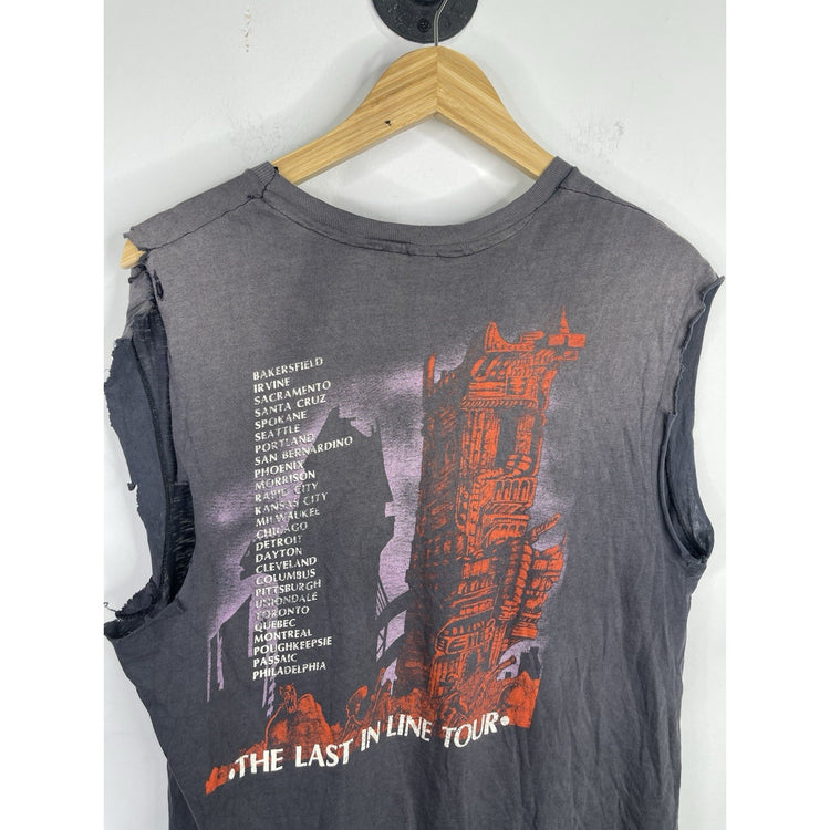 Vintage Gray Men’s 1984 DIO Last in Line Tour Distressed Sleeveless Tank Sz M