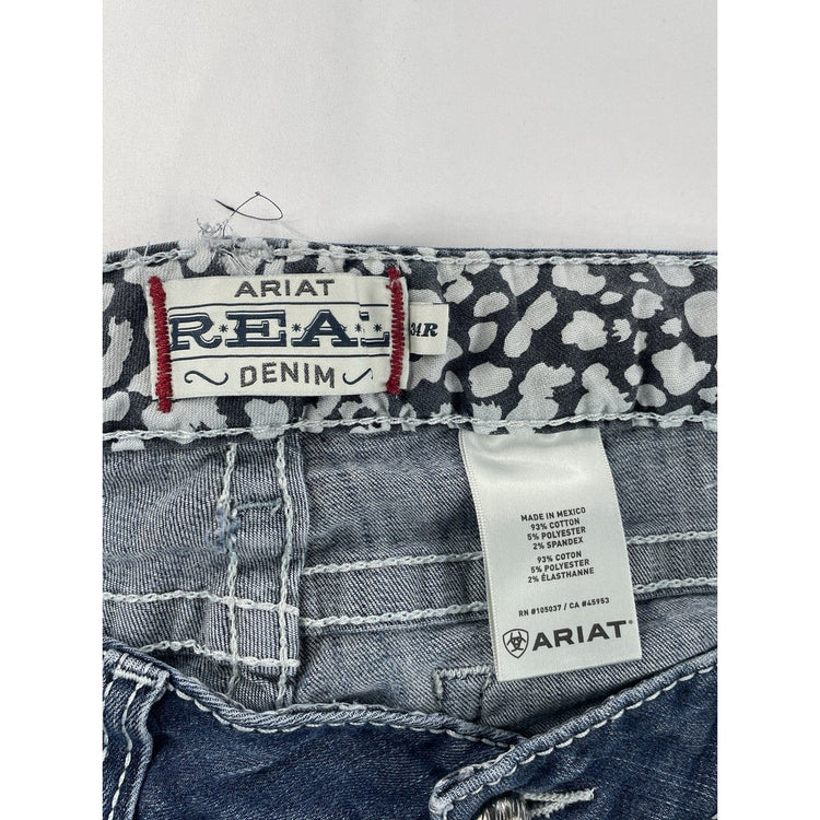 Women’s Ariat REAL DENIM Low Rise Bootcut Medium Wash Blue Jeans Size 34r