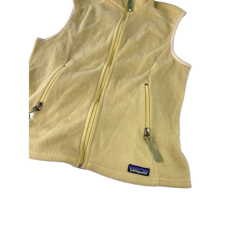 Womens Patagonia Synchilla Fleece Full Zip Vest Pale Yellow Size L
