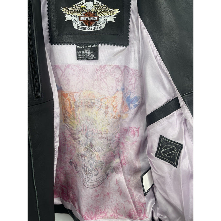 Vintage Harley Davidson Women’s RISING PHOENIX Studded Leather Jacket/X-Small