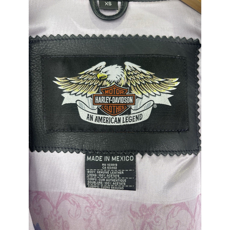 Vintage Harley Davidson Women’s RISING PHOENIX Studded Leather Jacket/X-Small