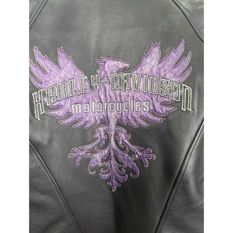 Vintage Harley Davidson Women’s RISING PHOENIX Studded Leather Jacket/X-Small