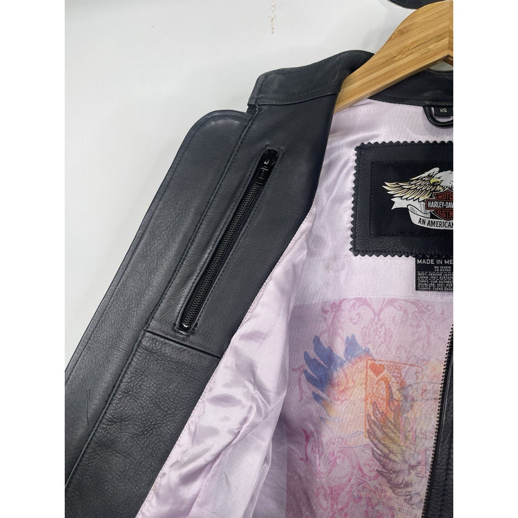 Vintage Harley Davidson Women’s RISING PHOENIX Studded Leather Jacket/X-Small