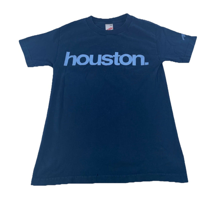 Premium Goods Houston Navy Blue, Houston Logo Graphic Tee Size Small