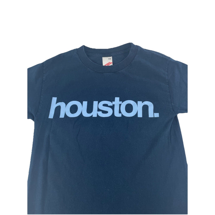 Premium Goods Houston Navy Blue, Houston Logo Graphic Tee Size Small