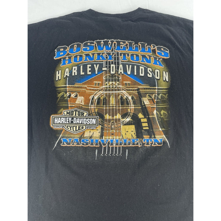 Mens Harley Davidson “None But The Brave” Skull Graphic Tee Black Size Xl