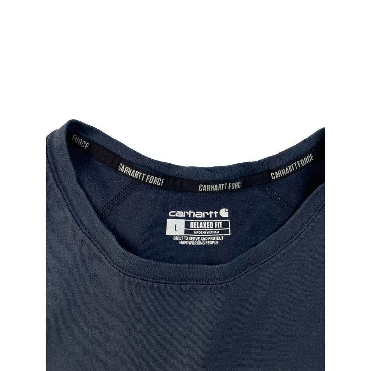 Mens Carhartt Relaxed Fit Short Sleeve Pocket T-Shirt Navy Blue Size L