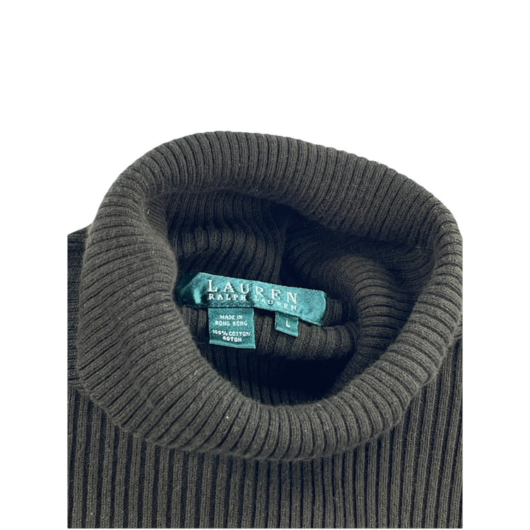 Womens Lauren Ralph Lauren Size Large Dark Green Turtle Neck Sweater