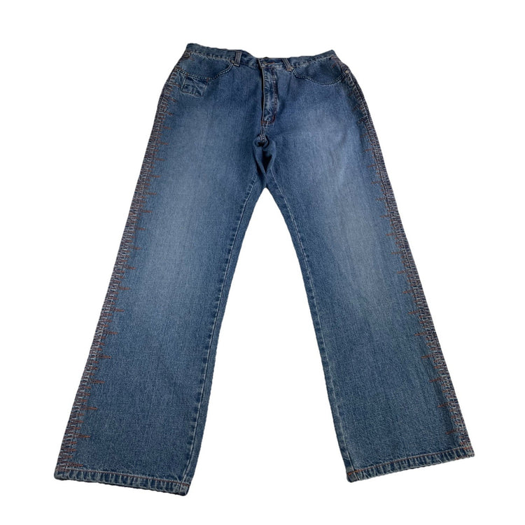 Mens 2000s Vintage Vibes Light Wash Baggy Jeans Size 36x34