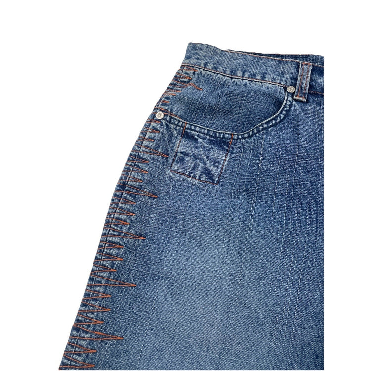 Mens 2000s Vintage Vibes Light Wash Baggy Jeans Size 36x34