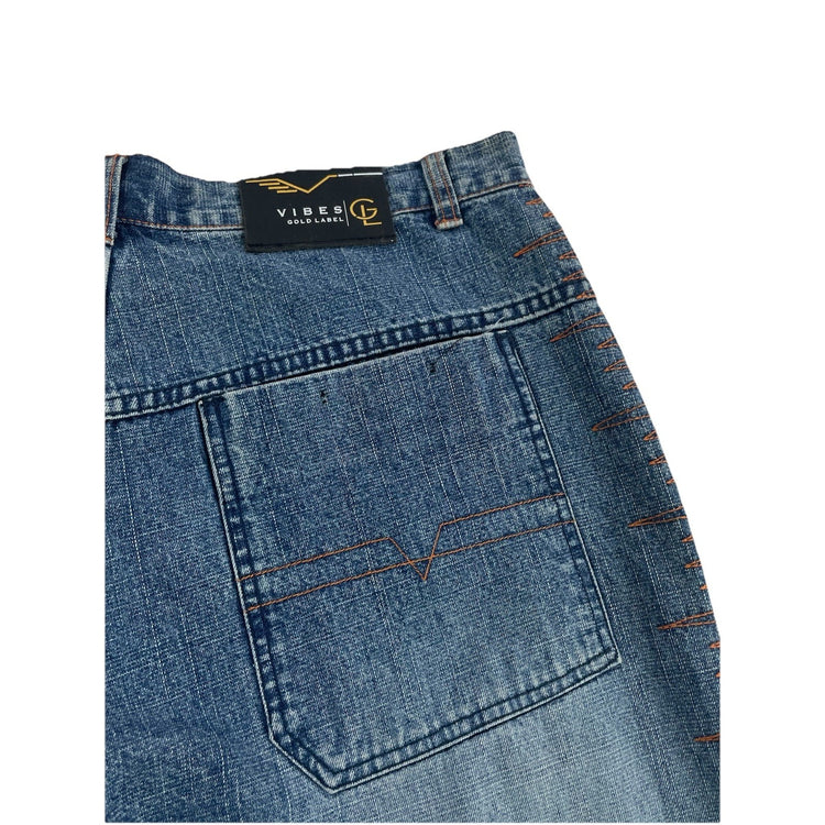 Mens 2000s Vintage Vibes Light Wash Baggy Jeans Size 36x34