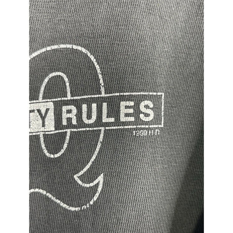 Men’s Vintage Faded Black Harley Davidson 1999 HD Quality Rules T Shirt Sz 2XL