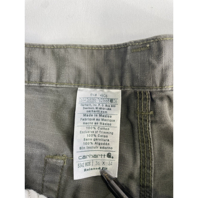 Mens Carhartt Gray Cargo Pants Size 36X34