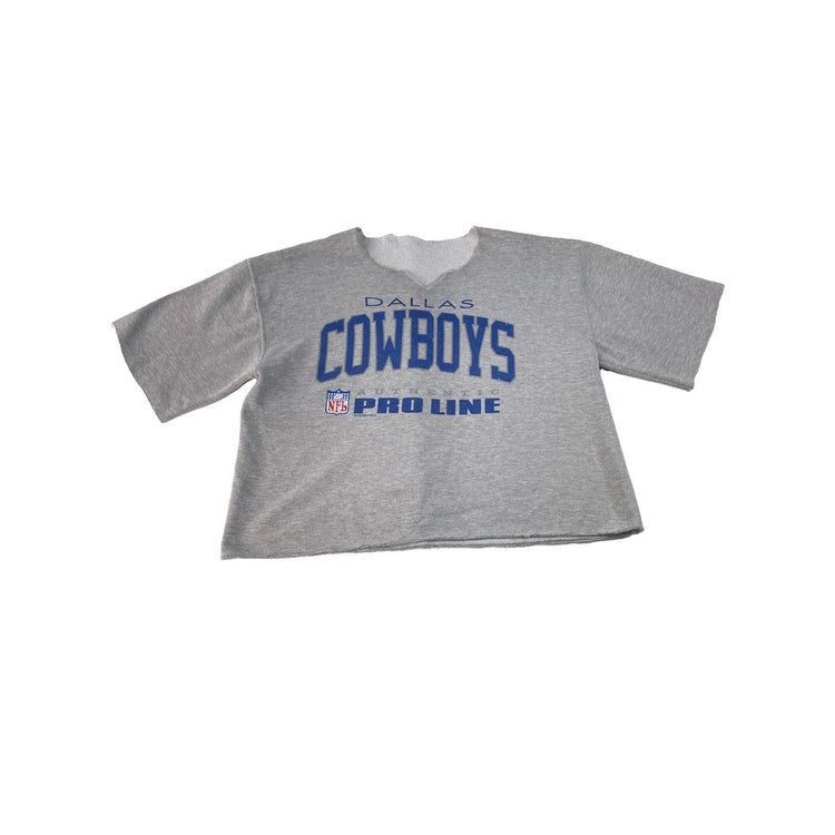 Unisex Vintage 1994 Dallas Cowboys NFL Pro Line Cut-Neck Gray Sweatshirt SIZE 3X