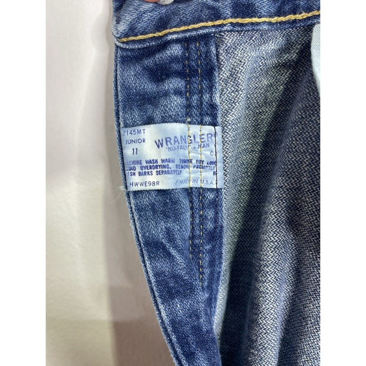 Youth Wrangler Jeans Mid Rise Dark Wash Blue Stretch Denim 28x33