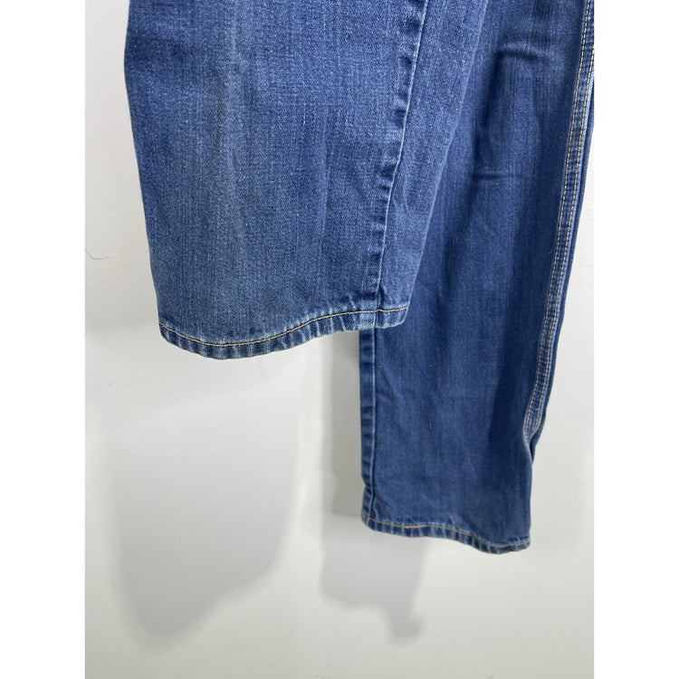 Youth Wrangler Jeans Mid Rise Dark Wash Blue Stretch Denim 28x33