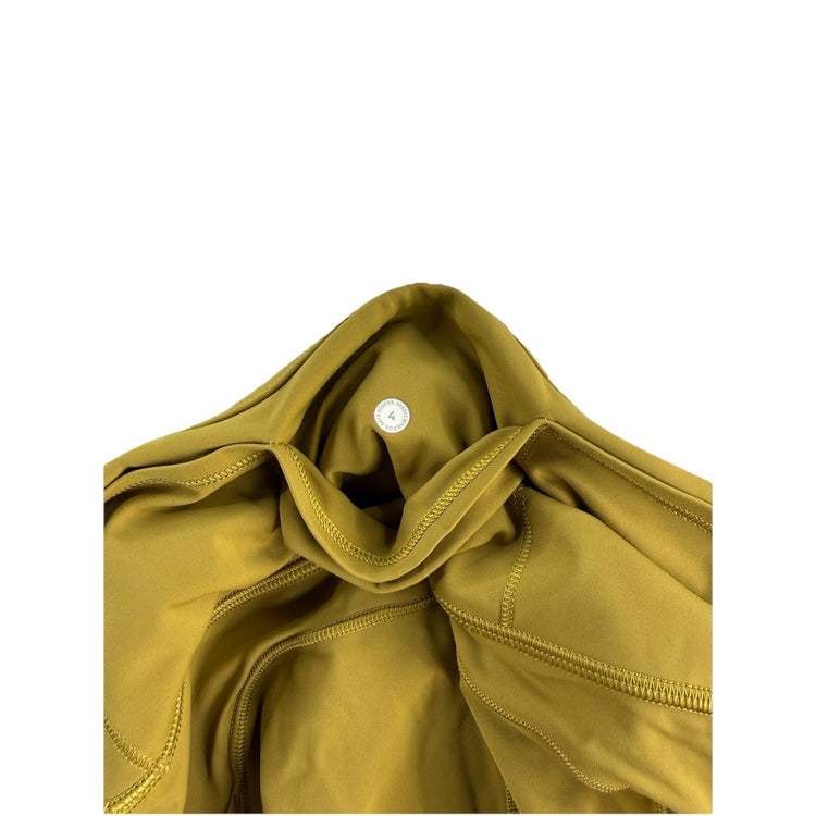 Womens Lululemon Size 4 High-rise Gold Leggings With Pockets