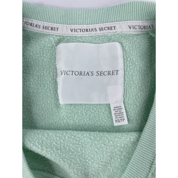 Womens Victoria’s Secret Mint Green ‘ANGEL’ Crewneck Sweater Size XS