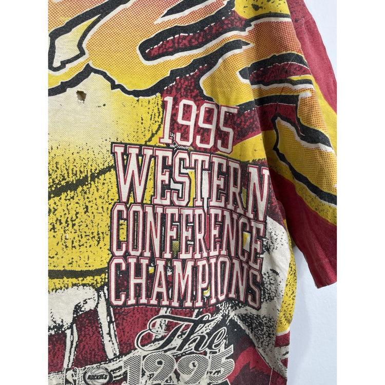 Vintage Men’s Magic Johnson T’s Houston Rockets NBA Finals All Over Print Sz XL