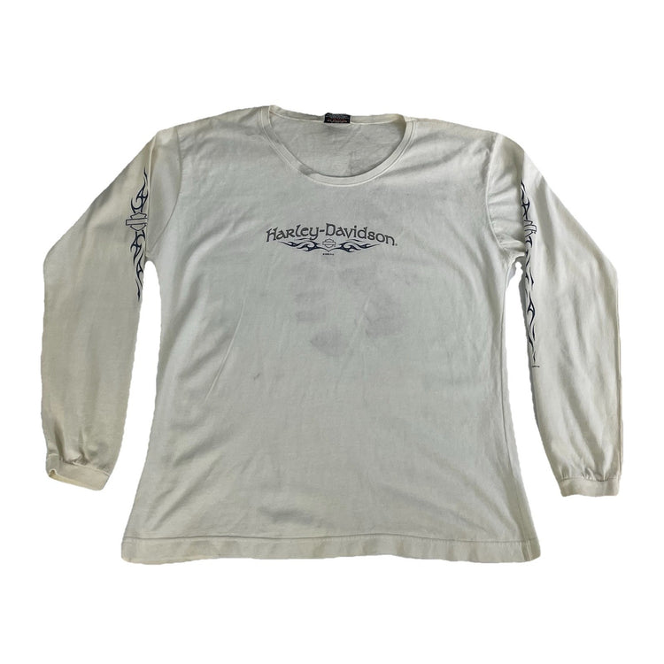 Mens Harley Davidson Motorcycle White Las Vegas Nevada Longsleeve Shirt Size Xl