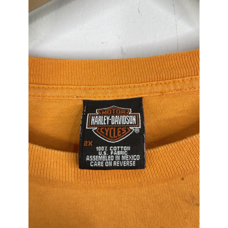 2006 Harley Davidson Stafford Texas Orange T-shirt Size 2XL