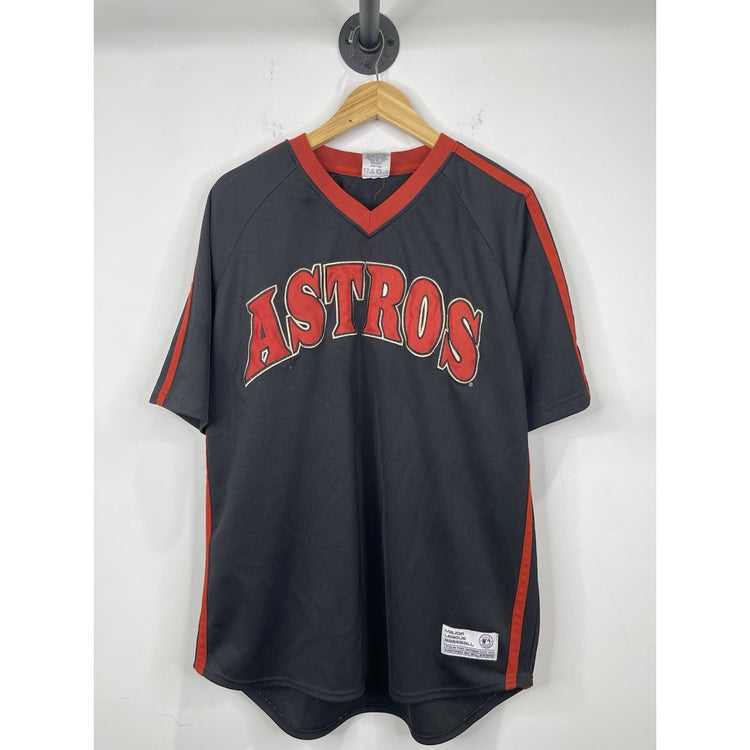Vtg Houston Astros Jersey Brick Red Sz Large Throwback