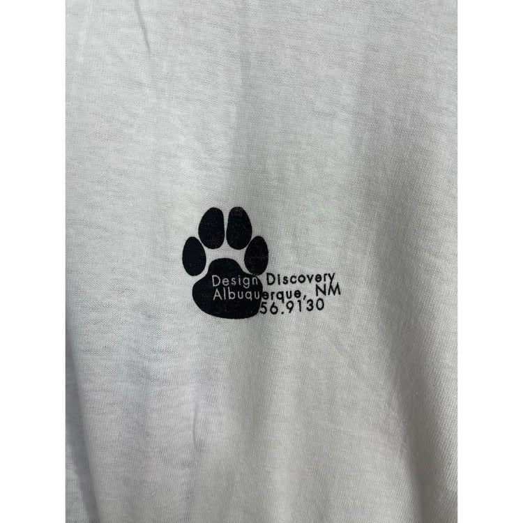 Men’s White Graphic Design Discovery Rat Race Facility T Shirt Sz L