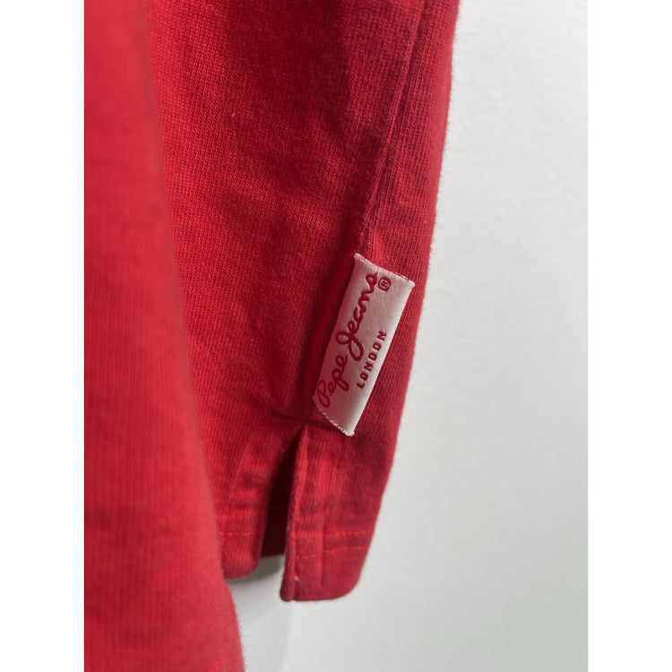 PEPE (UK) PJL Pepe Jeans London Mens Polo Rugby Shirt 73 Red Cotton XL