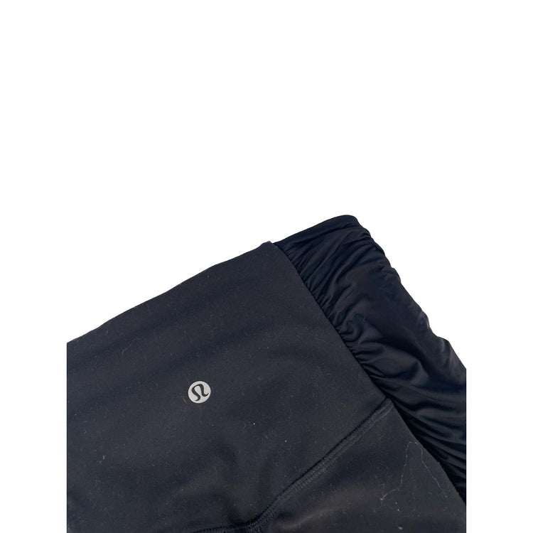 Womens Lululemon Black High Rise Ruched Side Seam Yoga Leggings SIZE 6